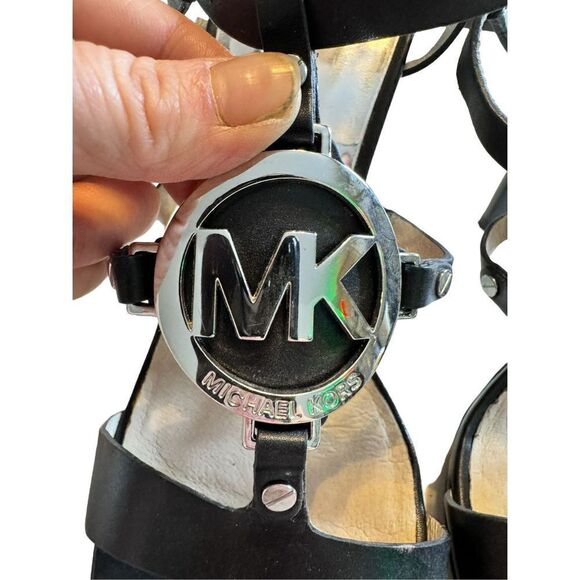 Michael Kors 5inch black and silver heals size 8.5 - Picture 3 of 6